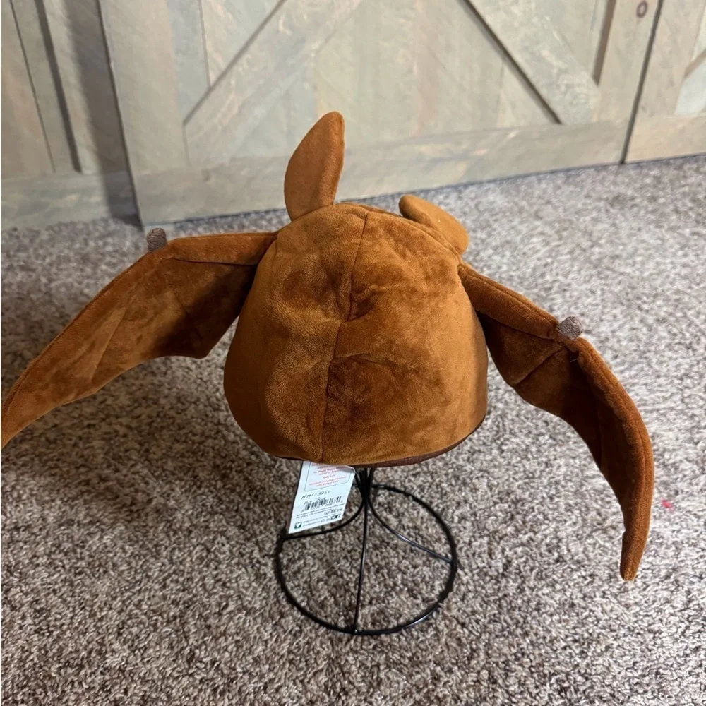 Ecopals plush brown bat hat New with tag